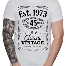 2019 New Cool Tee Shirt Men's 45th Birthday T-Shirt Est 1973 Vintage Forty Fifth 45 years Gift