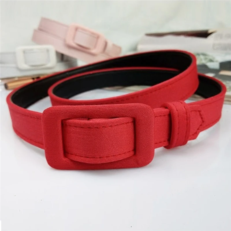 Женский однотонный ремень 102x2 см 200 405|thin belt|belt blackdress belt |
