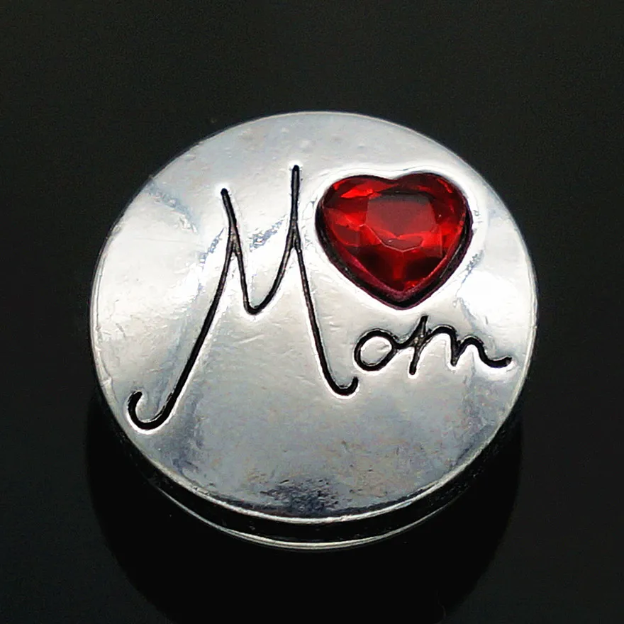 Модные красивые Стразы Mom 18 мм кнопки подходят для оснастки ювелирные изделия