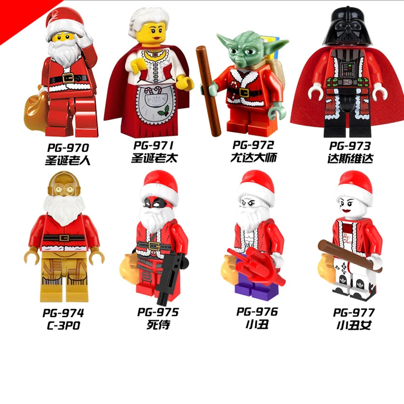 Babbo Natale Marvel.Building Block The Avengers Figure Santa Claus Darth Vader Harley Quinn Deadpool C 3p0 Toy Children Christmas Gif Building Blocks Toys Childrenblock Building Aliexpress