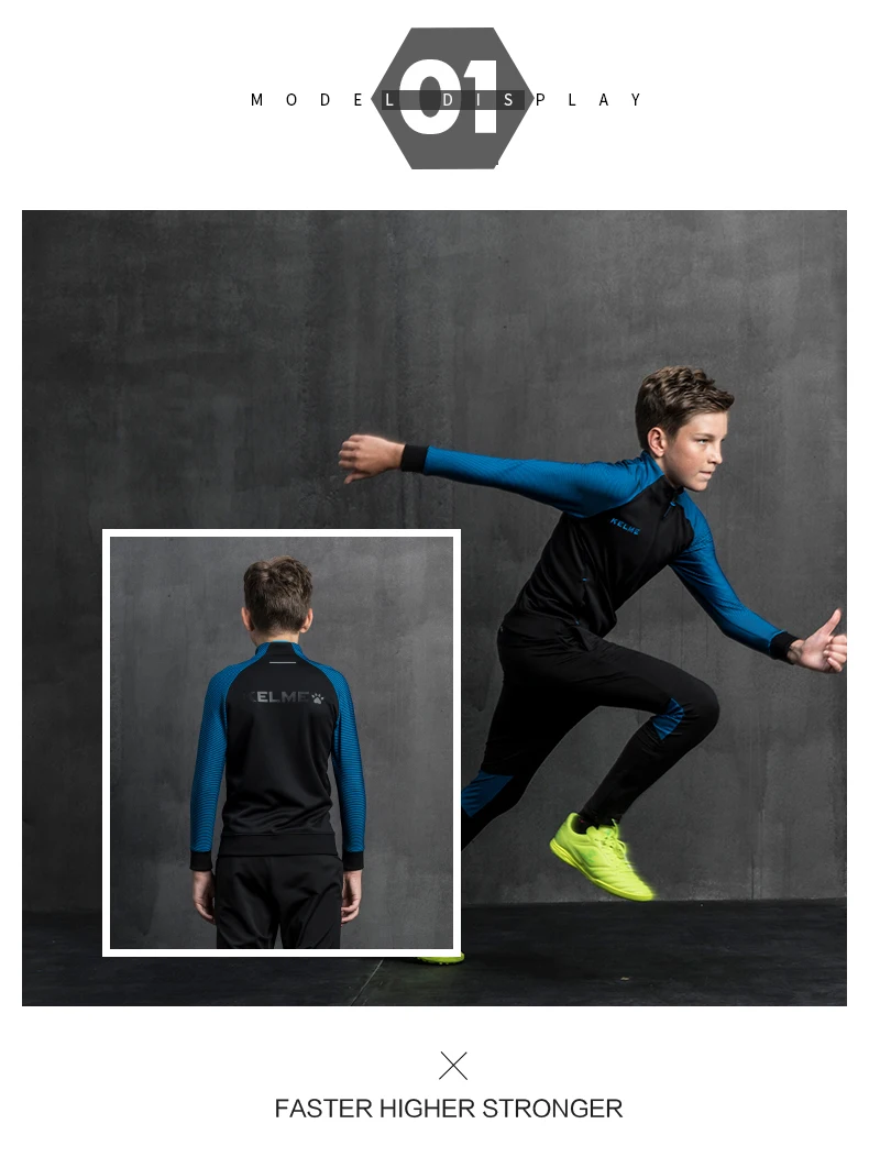 KELME/Детская спортивная куртка; Survetement; куртка с длинными рукавами для футбола; тренировочное пальто для мальчиков; 3873300