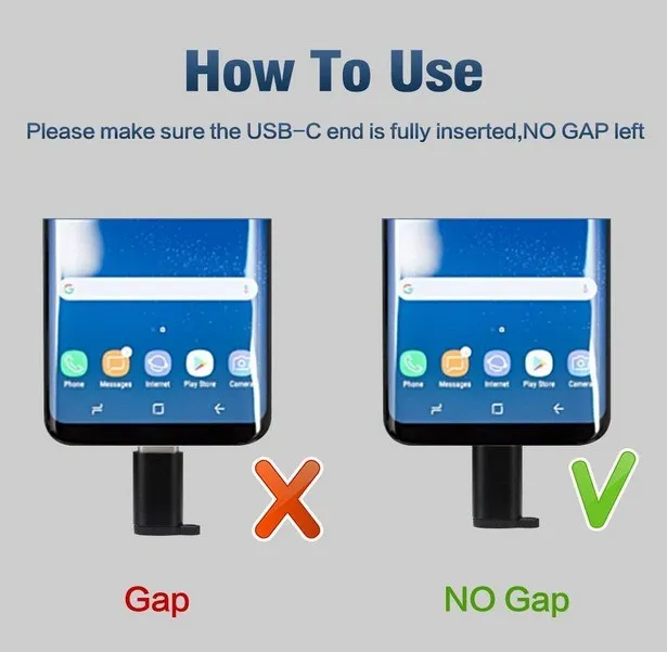 2 шт. USB Type C адаптеры штекера к микро usb разъему с брелком для синхронизации