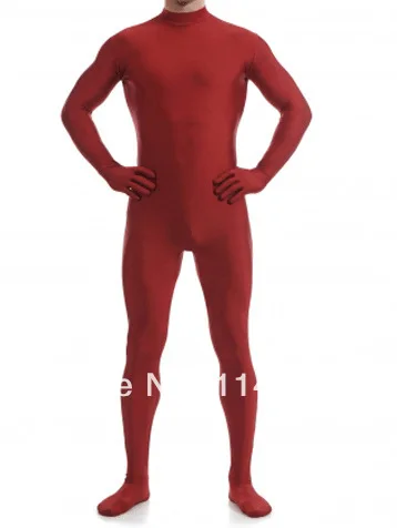 

Crimson Male Spandex Tights Back Zipper Zentai Suit