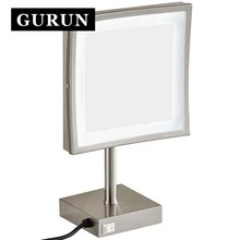 Gurun LED Make up Mirror-Professional Vanity Mirror Adjustable Countertop Makeup Mirror with LED Free shipping 2205DN