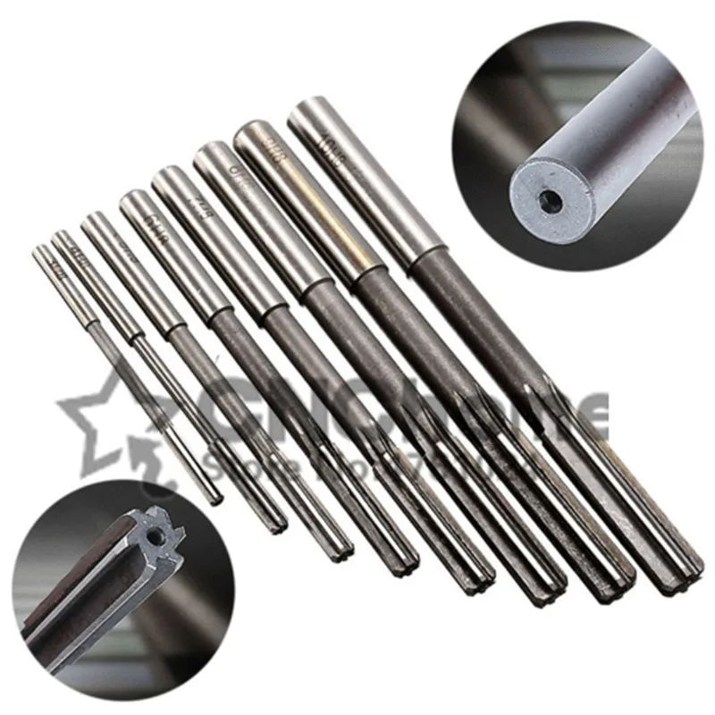 Hss reamer Steel reamer tools 1Pc 2mm-20mm HSS Straight Shank Chucking Reamer Machine Reamer Milling Cutter Tool For bore Machining 3/4/5/6/7/8/10/12/18/20mm