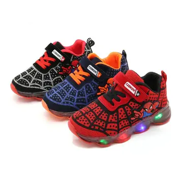 

New Spring Autumn Children Luminous Shoes With Light Kids Led Shoes Glowing Sneakers Baby Toddler Girls Antiskid Shoes