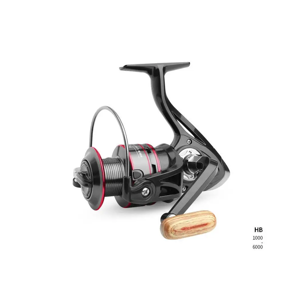 

Black Red High Quality Full Metal Wire Cup Fishing Rod Sea Bream Spinning Wheel Resistance Small Vibration