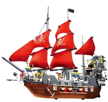 

WANGE 53041MOC Blackbeard Pirates Large Model Building Blocks Educational Bricks DIY Toy Boys Children Gift 1123pcs