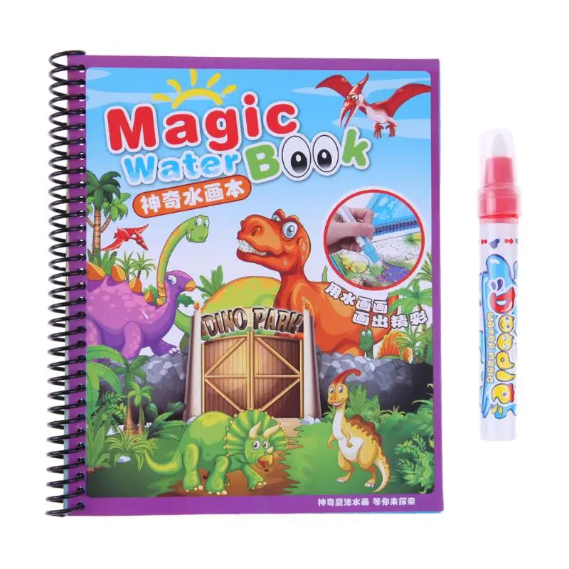 Детские развивающие игрушки, водная книга для рисования, детская книга для рисования, повторное использование водной краски, Раскраска с волшебной ручкой для рисования