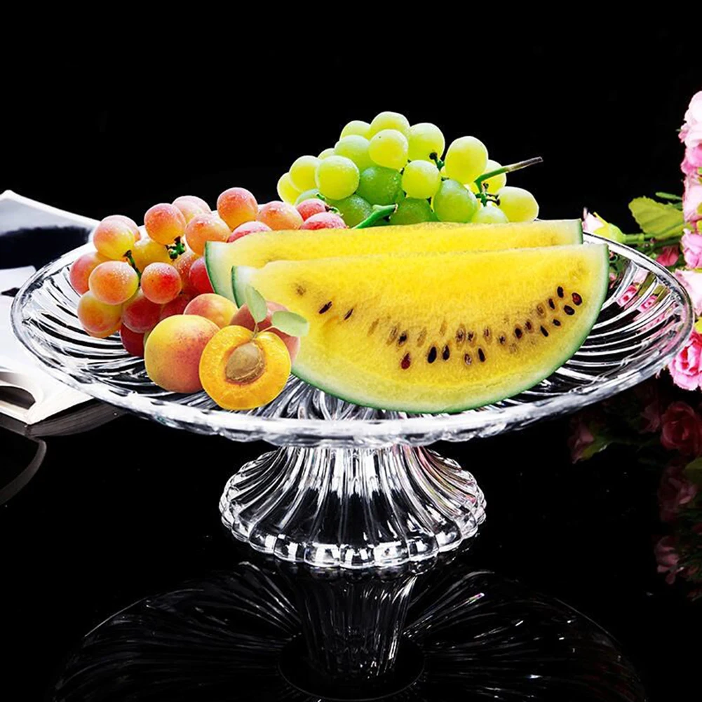 Хрустальная тарелка для фруктов, закусок, конфет, Настольная декоративная тарелка, для танцевальной вечеринки, свадьбы, посуда, тарелка для хлеба, контейнер для еды, поднос для закусок