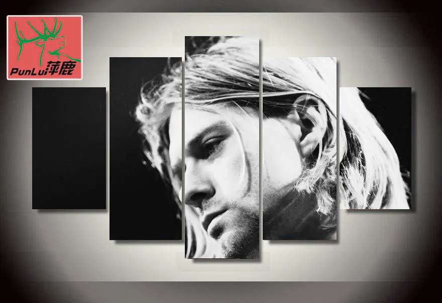 

HD Printed kurt cobain Poster Group Painting Canvas Print room decor print poster picture canvas Free shippingaa-951