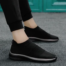Baskets chaussettes à enfiler pour hommes, baskets Super légères et respirantes en tissu extensible, à la mode, collection d'extérieur, collection chaussures décontractées, collection chaussures plates pour homme