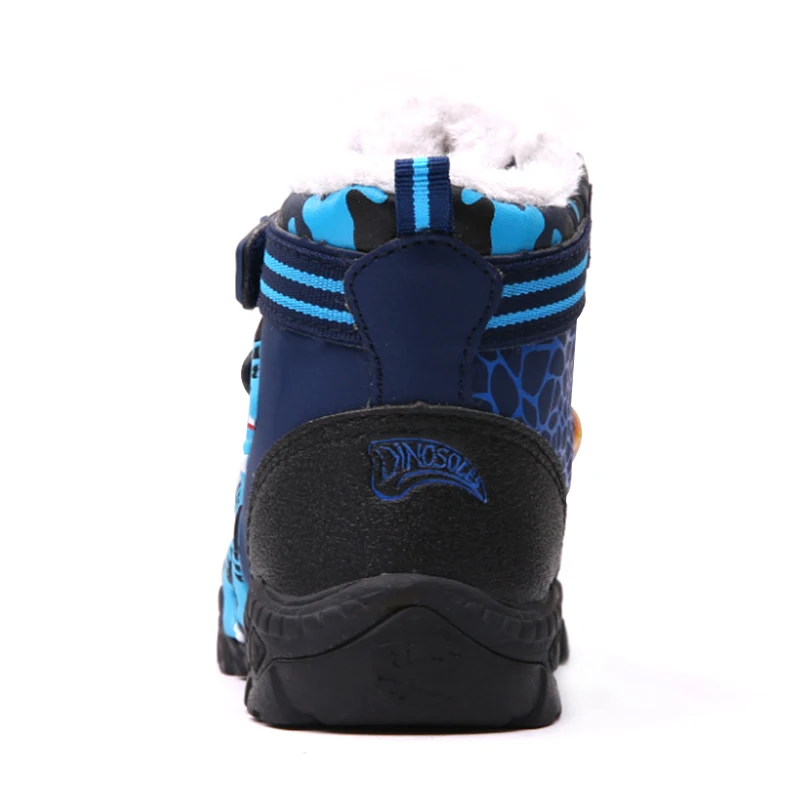  Dinoskulls Boys Boots Light Up Fleece Kids Snow Boots 3D Dinosaur LED Sport Children Shoes Waterpro - 33047658963
