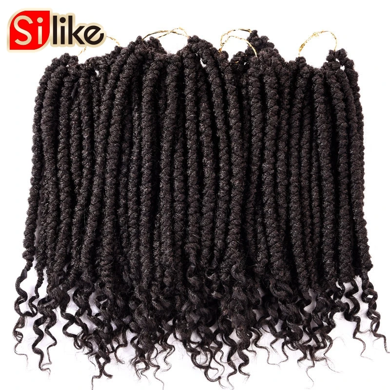 12" Senegalese Spring Twists Crochet Braiding Hair Passion Fluffy Synthetic Hair Extensions Braids Curly Twist 60g/pack