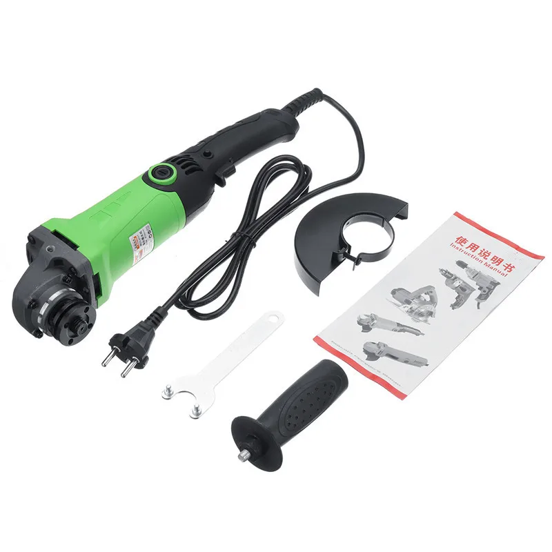 

1350/980W 115/100mm Electric Angle Grinder Adjustable Speed Metal Cutting Tool 220V EU Plug 360 Rotation Adjustable Anti-slip