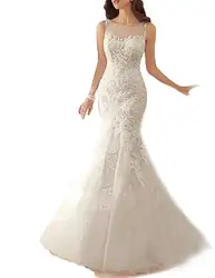 Горячая Распродажа 2017 года Elegante Bonito Flores de Renda Sereia Casamento Vestidos De Noiva свадебное платье Vestido De Noiva