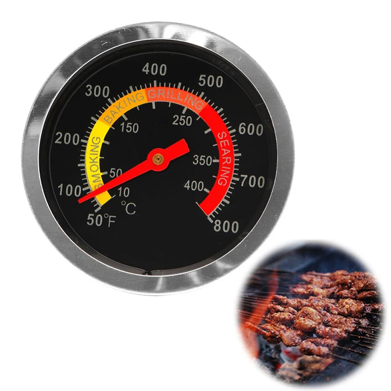 

New Stainless Steel BBQ Smoker Grill Thermometer Temperature Gauge 10-400Degrees Celsius Dropshipping X