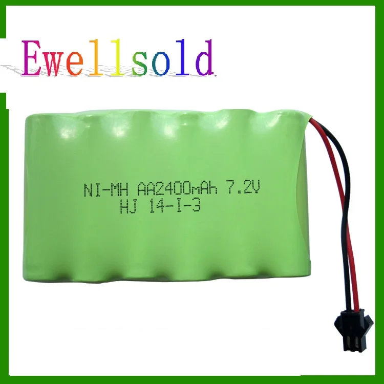 Ewellsold RC car RC truck boat RC tank 7.2v 2400mAh Ni-MH rechargeable battery free shipping