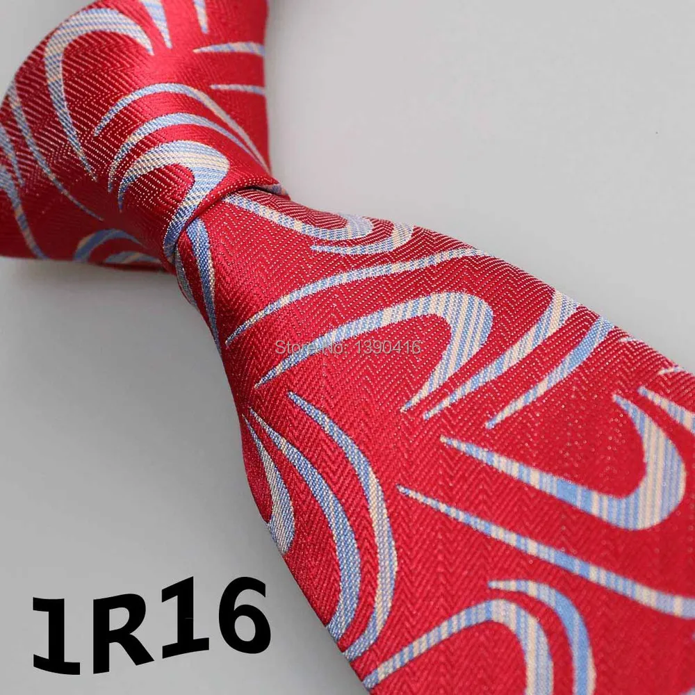 2018 Latest Style Men Tie Necktie Red/Blue/White Geometric Floral