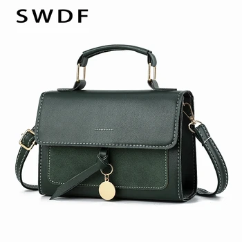 

SWDF Female's 2019 New Shoulder Bag Luxury Handbags Women Bags Designer Wild Messenger Men's Cross Section Square Crossbody Bag
