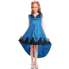 Fashion New kids Girls Dress Girls Party Dress for Birthday Wedding Bridesmaid Princess Dress Elegant Lace Kids Dress for Girls 2017new china traditional red color girls children princess dress embroidery lace wedding birthday party ceremony dress for kids