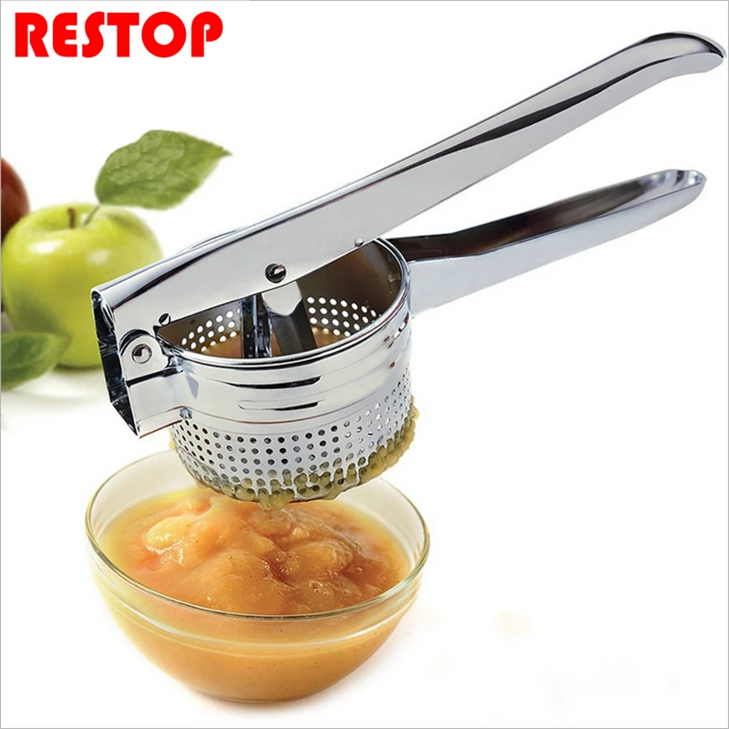High quality 430 stainless steel garlic press hand presser, garlic