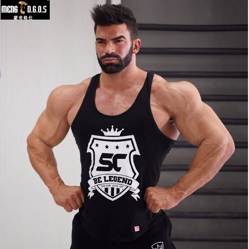 

New Men Bodybuilding Cotton Tank top Summer New Male Gyms Fitness workout sleeveless Tanks Man Jogger Men Tank Top