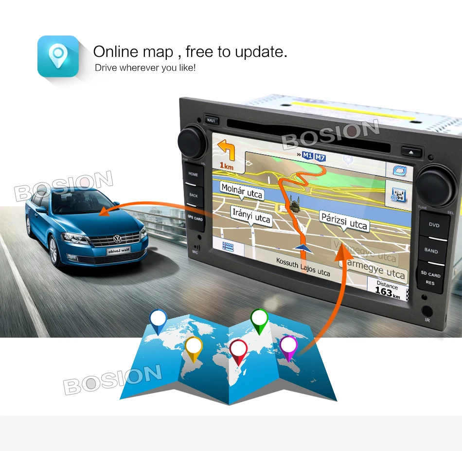Cheap Bosion android 7.1 2din car radio gps navi car dvd player for opel astra/vectra/zafira car stereo head unit with bluetooth wifi 11