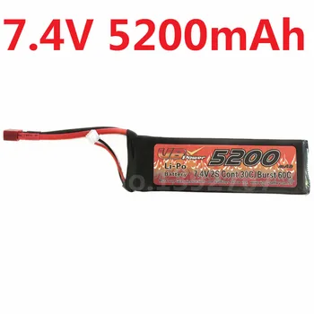 

VB Power 7.4V 5200MAH Lipo Li-Po Battery 2S Cont.30C/Burst 60C For RC Cars Monster Truck Boats Airplane Tank Recharge RC Battery