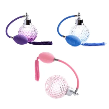 

New 1Pc 100ml Vintage Crystal Perfume Bottle Spray Atomizer Refillable Glass