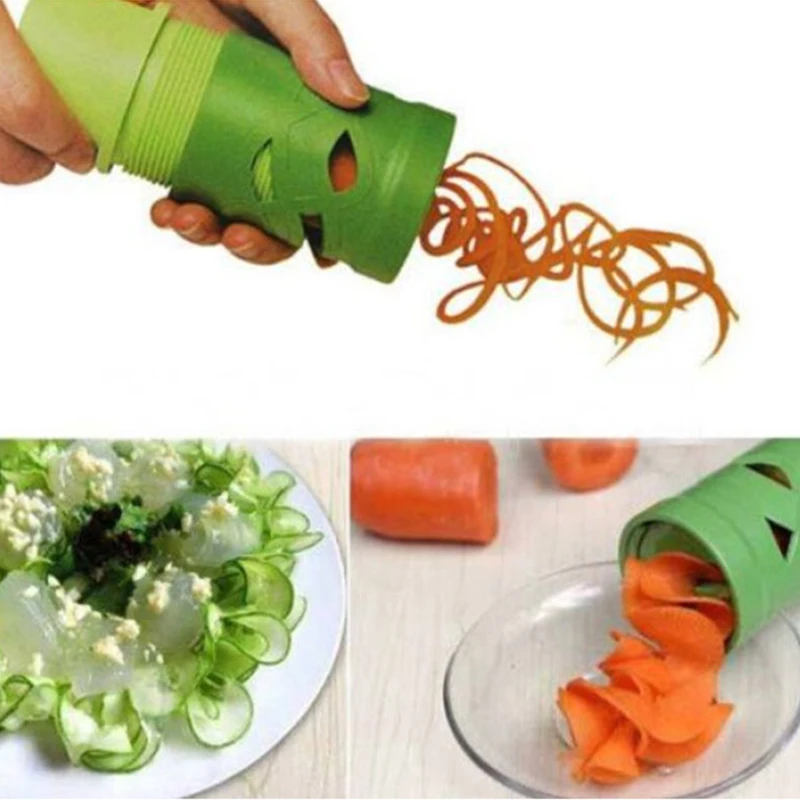 1PCS Vegetable Fruit Veggie Twister Cutter Slicer Easy Garnis Spiral