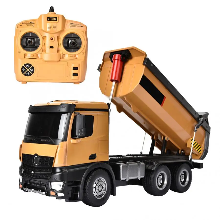 For Huina 1573 2.4ghz Rc Dump Truck Toys Alloy 114 10ch Remote Control