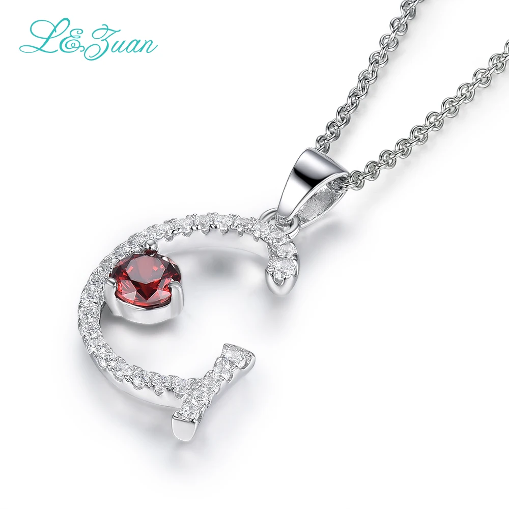 L & Цзуань 925 серебро 1.16ct драгоценных камней очарование г Кулон Цепочки и ожерелья