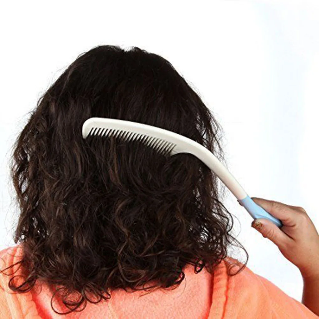 Long Reach Hair Comb Hairbrush Tool for Elderly Arthritis Hand Disabled Women Men 14 inches