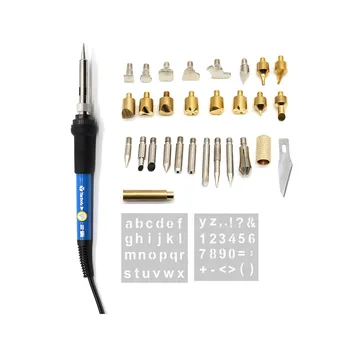 

30 in 1 Electric Soldering Iron Pyrography Pen Set with Soldering Iron Tips for Wood Gourd Carving Circuit Board Soldering