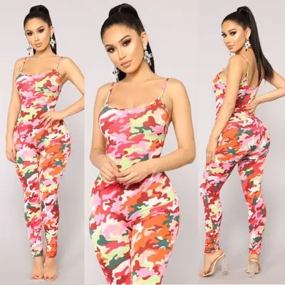 

New arrival jumpsuits open back rompers womens sling combinaison femme overalls macacao feminino mameluco mujer monos moda 2019