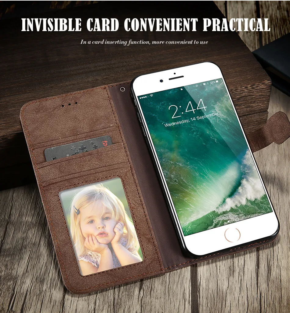 KISSCASE Matte PU Leather Cover For iPhone 6 6s 7 Plus (7)