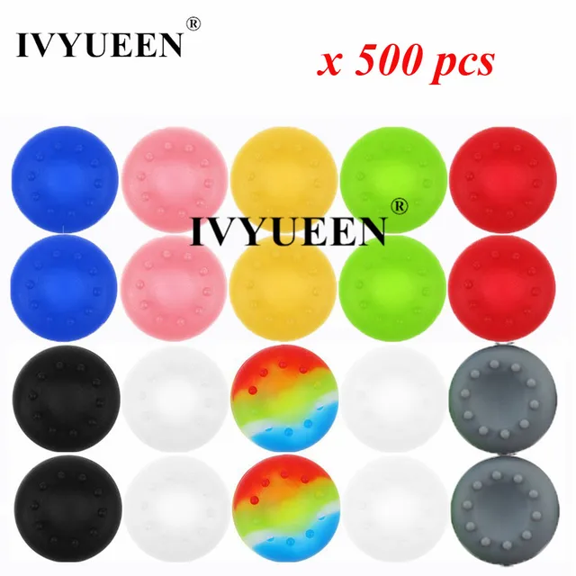 Best Price IVYUEEN 500 pcs Analog Thumb Stick Grip for Dualshock 4 PS4 Pro Slim for PS3 for Xbox One 360 Controller Thumb Sticks Caps Cover