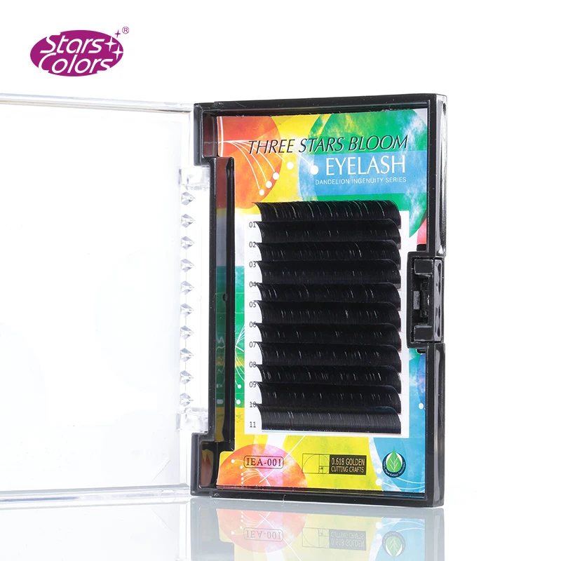 

30 boxes/lot Natrual Eyelashes Silk False Volume Tail 2 bifurcate on top Eyelash Beauty lashes extension Cilia Make up