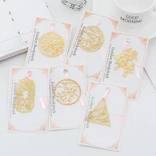 Золотые металлические закладки для книги винтажные цветы зажим для бумаги аксессуары для офиса supplies поставки marcapaginas подарок