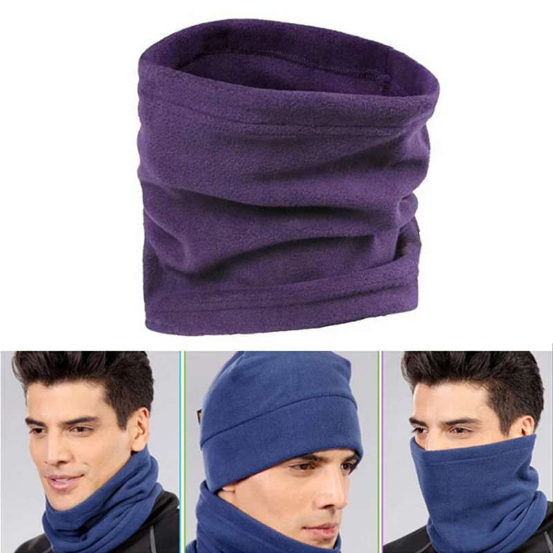 4in1 Winter Unisex Women Men Warm Thermal Scarf Snood Neck Warmer Face Mask Beanie Hats Wear Collar