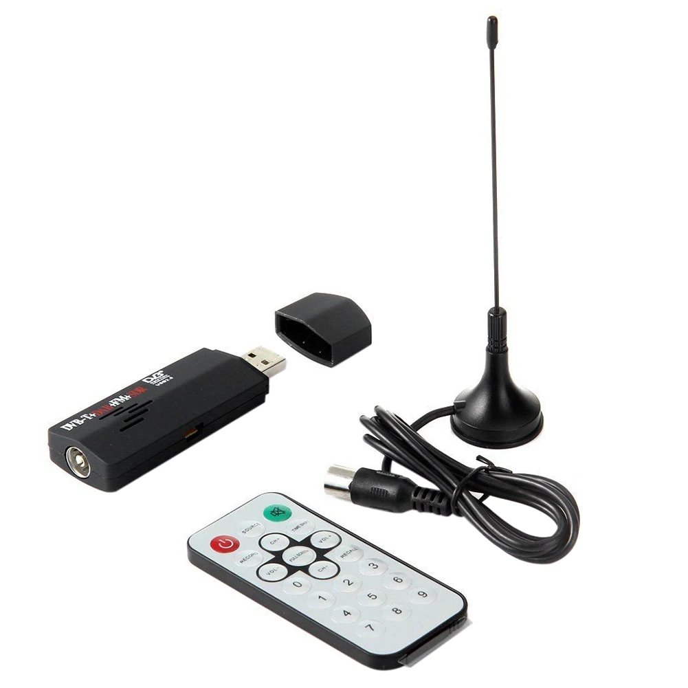 AAAE Топ R820T + RTL2832U USB 2 0 DVB T SDR FM DAB ТВ тюнер приемник палка для ПК ноутбука|SmartTV-стики и