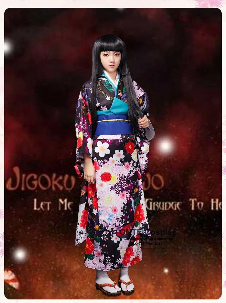 満点の 浴衣セット 地獄少女 閻魔あい 衣装 コスプレ Growatt Pl