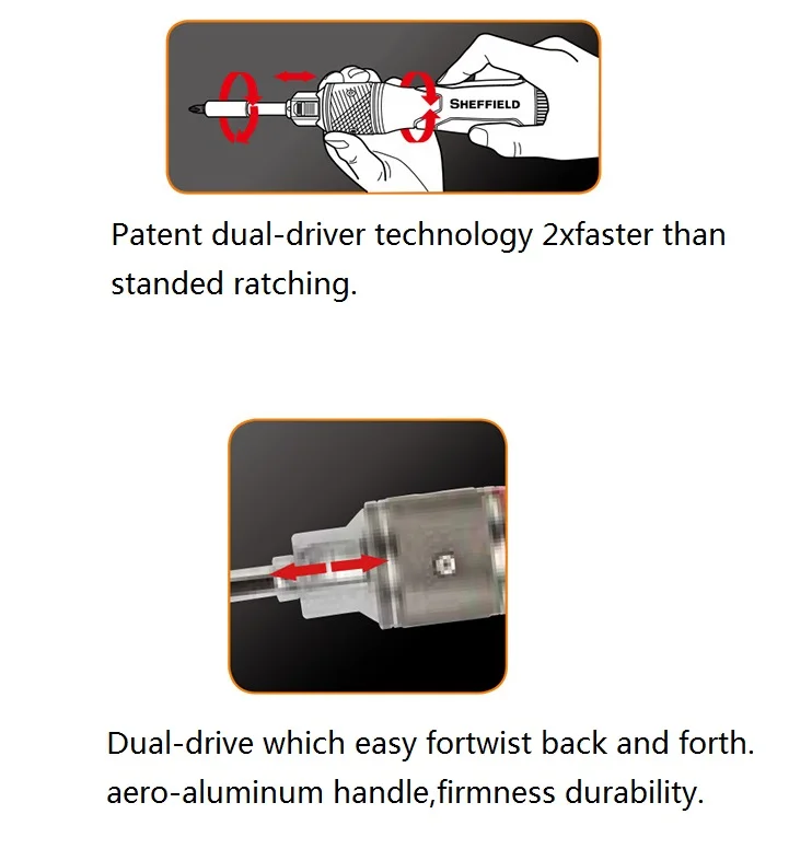 SHEFFIFLD S056510 27 в 1 двойной драйвер многофункциональный двойной скорости трещотка отвертка Набор инструментов комбинированная отвертка