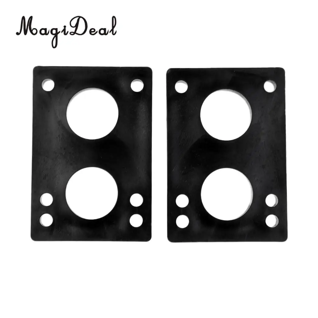 1 Pair 8mm Skateboard Risers Shock Pads+8 Pairs Bolts Longboard Screw Nuts