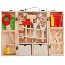 Деревянные установки Комбинации винта и гайки набор инструментов Puzzle Box Развивающие игрушки для мальчиков подарок для детей 2-4 года F184Z