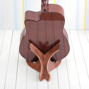 

MUKU Longteam Wooden Guitar Stand - Handcrafted Solid Walnut Wood Floor Stands Best for Acoustic, Electric and Classical Guitars