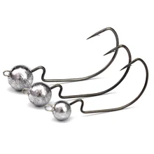 10 шт. кривошипная головка джиг острые Крючки для Червяков 3,8 г/7,5 г/10,5 г джиг голова крючки искусственные черви для приманки мягкие приманки рыболовные аксессуары B4