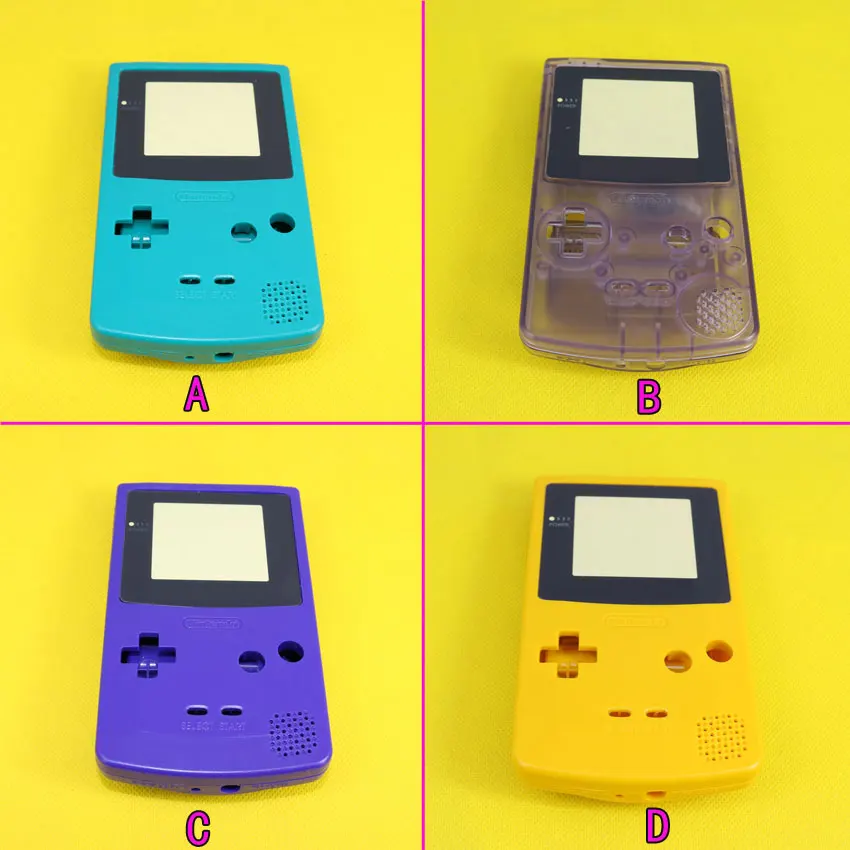 Full Housing Repairt Parts Cover for Nintendo GBC Case Pack for Gameboy Color Shell with Screw buttons,4 color
