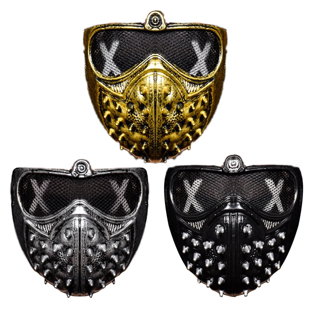 

Halloween Devil COS Anime Stage Mask Ghost Steps Street Rivet Death Masks Watch Dogs Cosplay Stage Party Face Masks Accessories